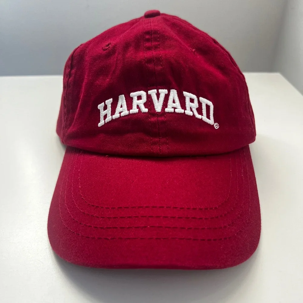 The Coop Harvard University Crimson Red Embroidered Adjustable Baseball Hat Cap